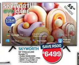 Pick n Pay Hypermarket Skyworth 55 UHD Google TV offer
