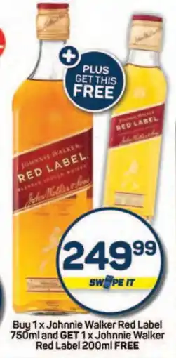 Pick n Pay Hypermarket Johnnie Walker Red Label 750ml offer