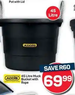 Pick n Pay Hypermarket Addis 45 Litre Muck Bucket with Rope offer