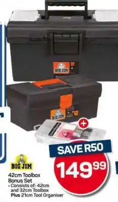 Pick n Pay Hypermarket Big Jim 42cm Toolbox Bonus Set offer