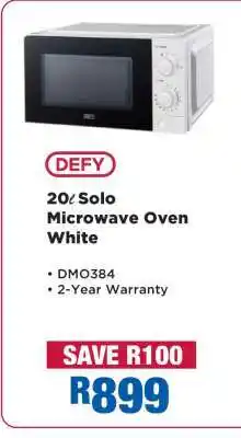 OK Furniture DEFY 20ℓ Solo Microwave Oven White offer