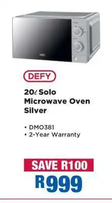 OK Furniture DEFY 20ℓ Solo Microwave Oven Silver offer