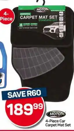 Pick n Pay Hypermarket 4-Piece Car Carpet Mat Set offer