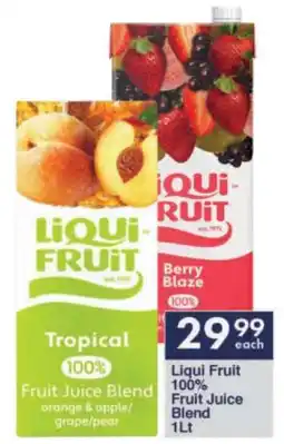 President Hyper Liqui Fruit 100% Fruit Juice Blend 1Lt offer