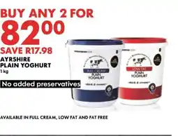 Woolworths Ayrshire Plain Yoghurt offer