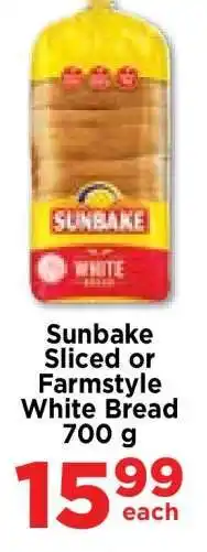 Food Lover's Market Sunbake Sliced or Farmstyle White Bread 700 g offer
