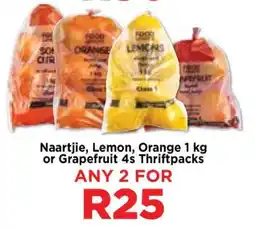 Food Lover's Market Naartjie, Lemon, Orange 1 kg or Grapefruit 4s Thriftpacks offer