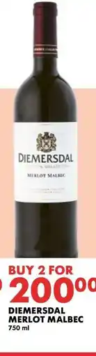 Woolworths Diemersdal Merlot Malbec offer