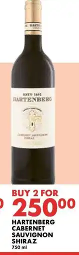 Woolworths Hartenberg Cabernet Sauvignon Shiraz offer