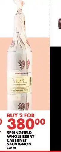 Woolworths Springfield Whole Berry Cabernet Sauvignon offer