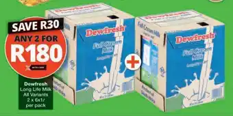 Checkers Dewfresh Long Life Milk offer