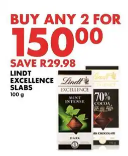 Woolworths Lindt Excellence Slabs offer