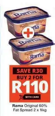 Checkers Rama Original 60% Fat Spread offer