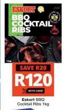 Checkers ESKORT BBQ COCKTAIL RIBS 1kg offer