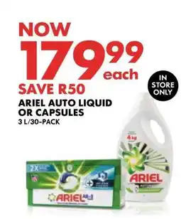 Woolworths ARIEL AUTO LIQUID OR CAPSULES offer