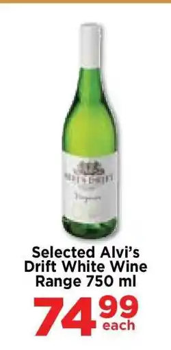 Food Lover's Market Selected Alvi’s Drift White Wine Range 750 ml offer