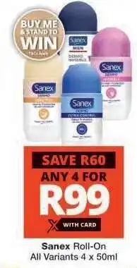 Checkers Sanex Roll-On offer
