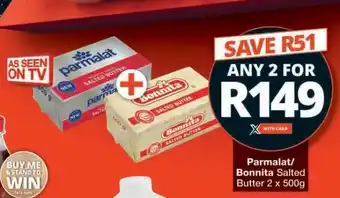 Checkers Parmalat/Bonnita Salted Butter offer