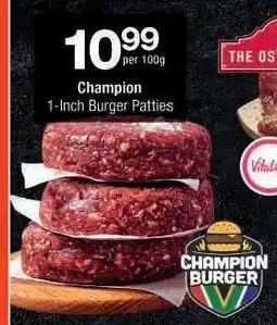 Checkers Champion 1-Inch Burger Patties offer