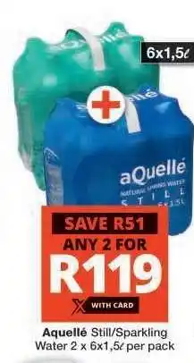 Checkers aQuellé STILL/SPARKLING WATER offer