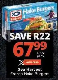 Checkers Sea Harvest Frozen Hake Burgers offer