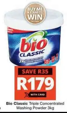 Checkers Bio Classic Triple Concentrated Washing Powder 3kg offer