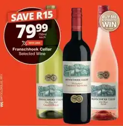 Checkers Franschhoek Cellar Selected Wine offer