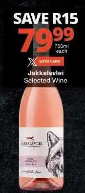 Checkers Jakkalsvlei Selected Wine offer
