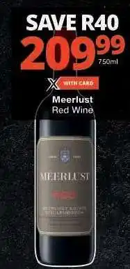 Checkers Meerlust Red Wine offer