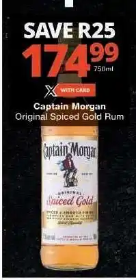 Checkers Captain Morgan Original Spiced Gold Rum offer