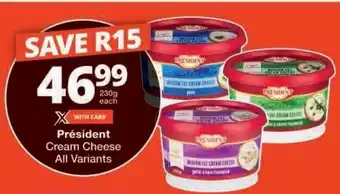 Checkers PRESIDENT Cream Cheese offer