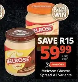 Checkers Melrose Cheese Spread offer