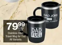 Checkers Stainless Steel Travel Mug for Dad offer