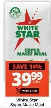 Checkers WHITE STAR SUPER MAIZE MEAL offer