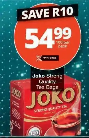 Checkers Joko Strong Quality Tea Bags offer