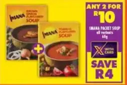 Shoprite Imana packet soup all variants offer