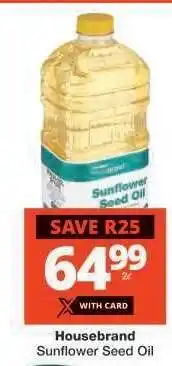 Checkers Housebrand Sunflower Seed Oil offer