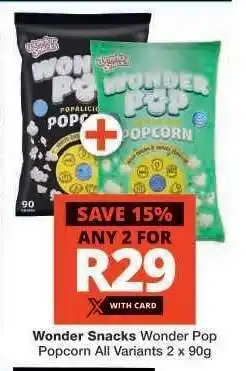 Checkers Wonder Snacks Wonder Pop Popcorn offer