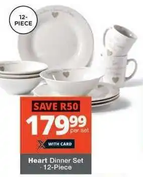 Checkers Heart Dinner Set offer