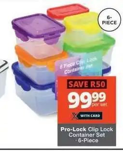 Checkers Pro-Lock Clip Lock Container Set offer
