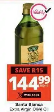 Checkers Santa Bianca Extra Virgin Olive Oil offer