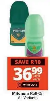 Checkers Mitchum Roll-On offer
