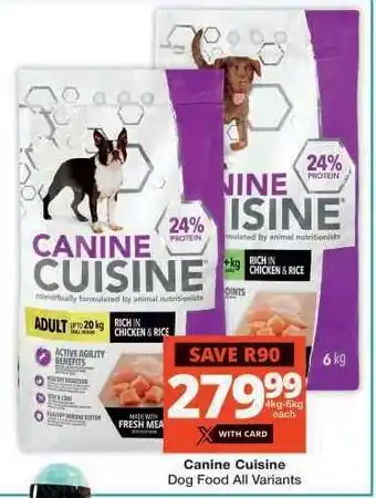 Checkers CANINE CUISINE Dog Food offer