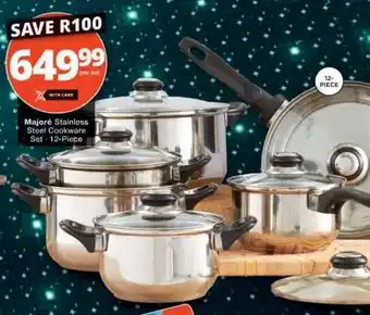 Checkers Majore Stainless Steel Cookware Set - 12-Piece offer