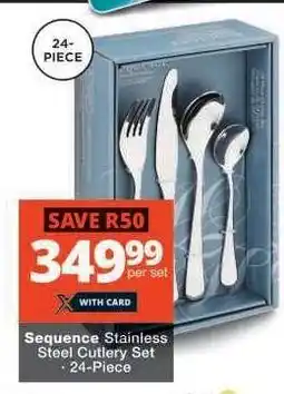 Checkers Sequence Stainless Steel Cutlery Set offer
