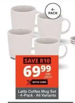 Checkers Latte Coffee Mug Set offer