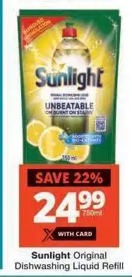 Checkers Sunlight Original Dishwashing Liquid Refill offer