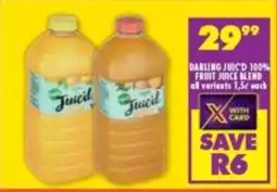 Shoprite Darling juicd 100% fruit juice blend all variants offer