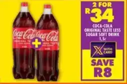 Shoprite Coca-cola original taste less sugar soft drink offer