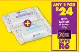 Shoprite Lovies baby soap all variants offer